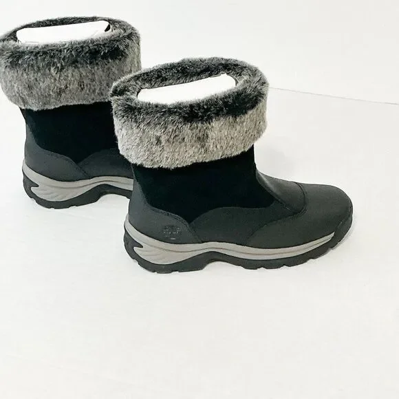 Timberland NWB Sz 9 Jet Black White Ledge Mid PrimaLoft Pull-On Snow Boots - Picture 7 of 15